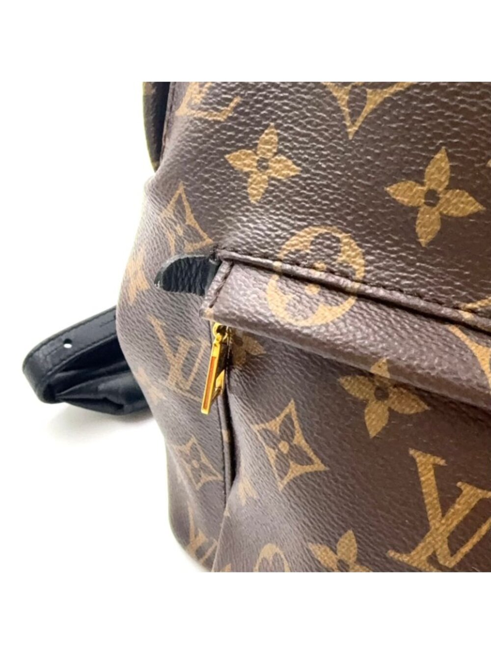 Louis Vuitton Palm Springs Backpack MM Monogram Leather Brown Gold - Picture 8 of 15